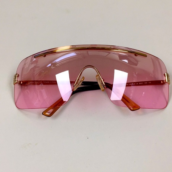 Laura Biagiotti Rare Vintage Pink Gold Sunglasses Made in Italy 🇮🇹 - Picture 2 of 6